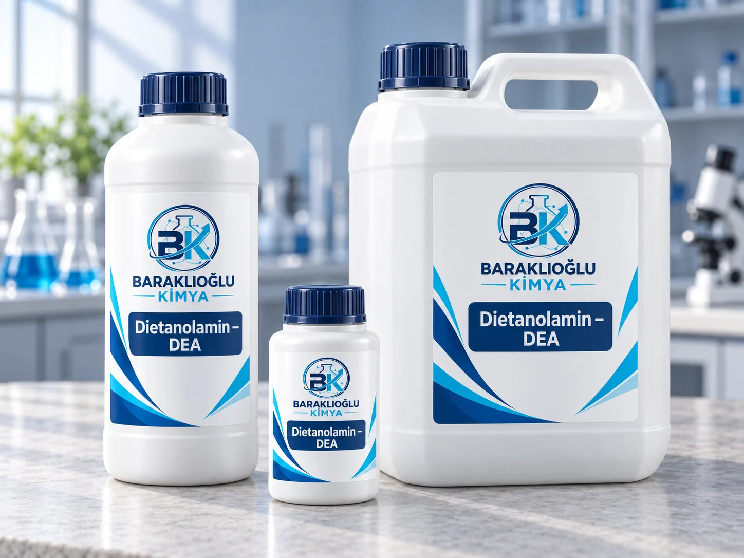 Diethanolamine – DEA — illustrative packaging labelled with the product name