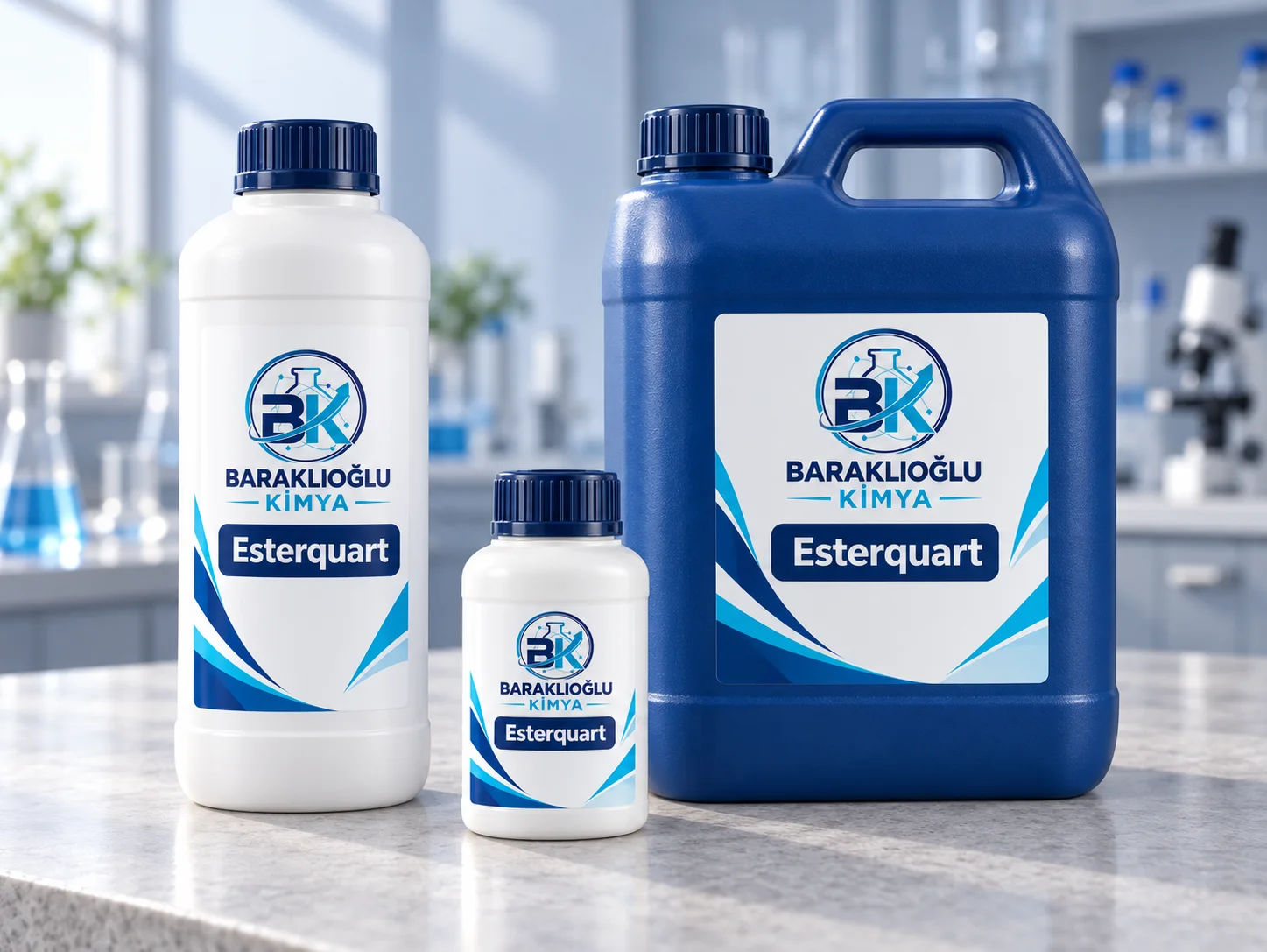 Esterquart — ürüne özel etiketli temsilî ambalajlar