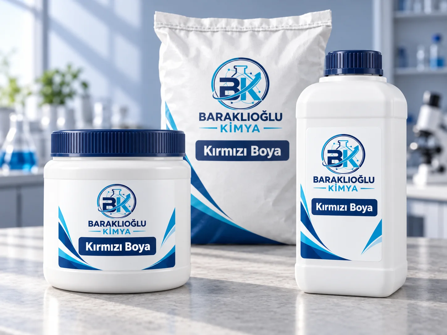Красный краситель — иллюстрация упаковки с названием продукта