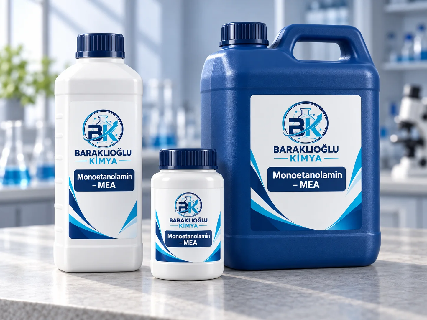 Monoethanolamine – MEA — illustrative packaging labelled with the product name