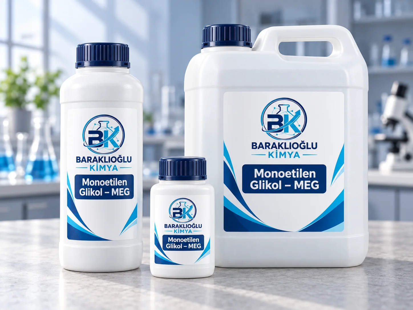Monoetilen Glikol – MEG — ürüne özel etiketli temsilî ambalajlar