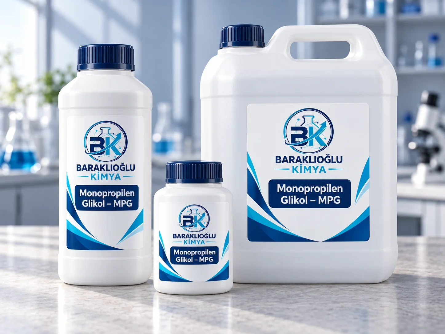 Monopropilen Glikol – MPG — ürüne özel etiketli temsilî ambalajlar