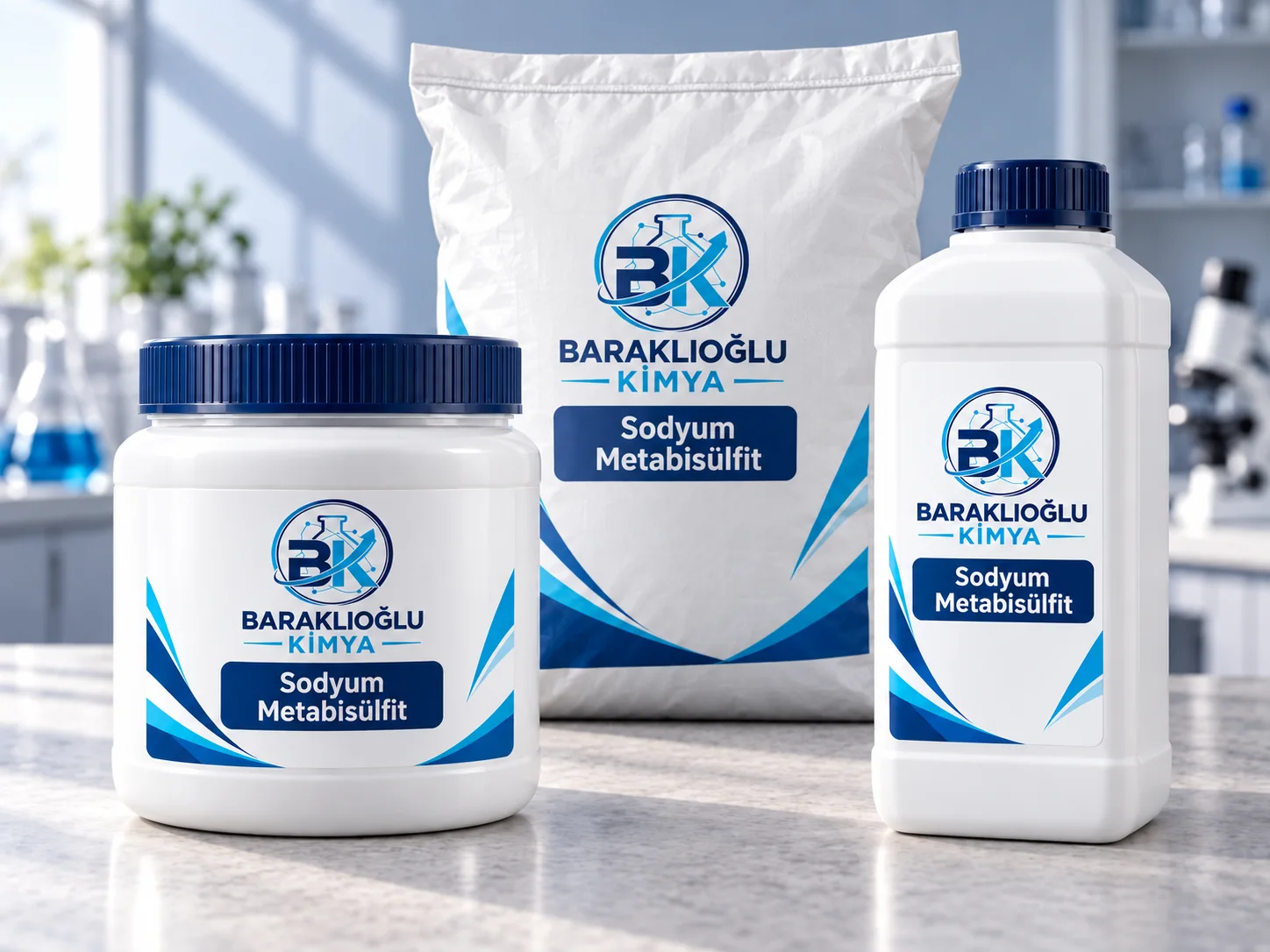 Sodyum Metabisülfit — ürüne özel etiketli temsilî ambalajlar